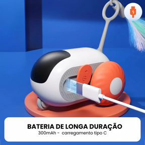 Brinquedo Interativo Carrinho Elétrico para Gatos Robozinho Pet com Controle Remoto