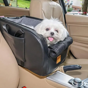 Assento Cadeirinha de Couro para Transporte de Cães em Carros