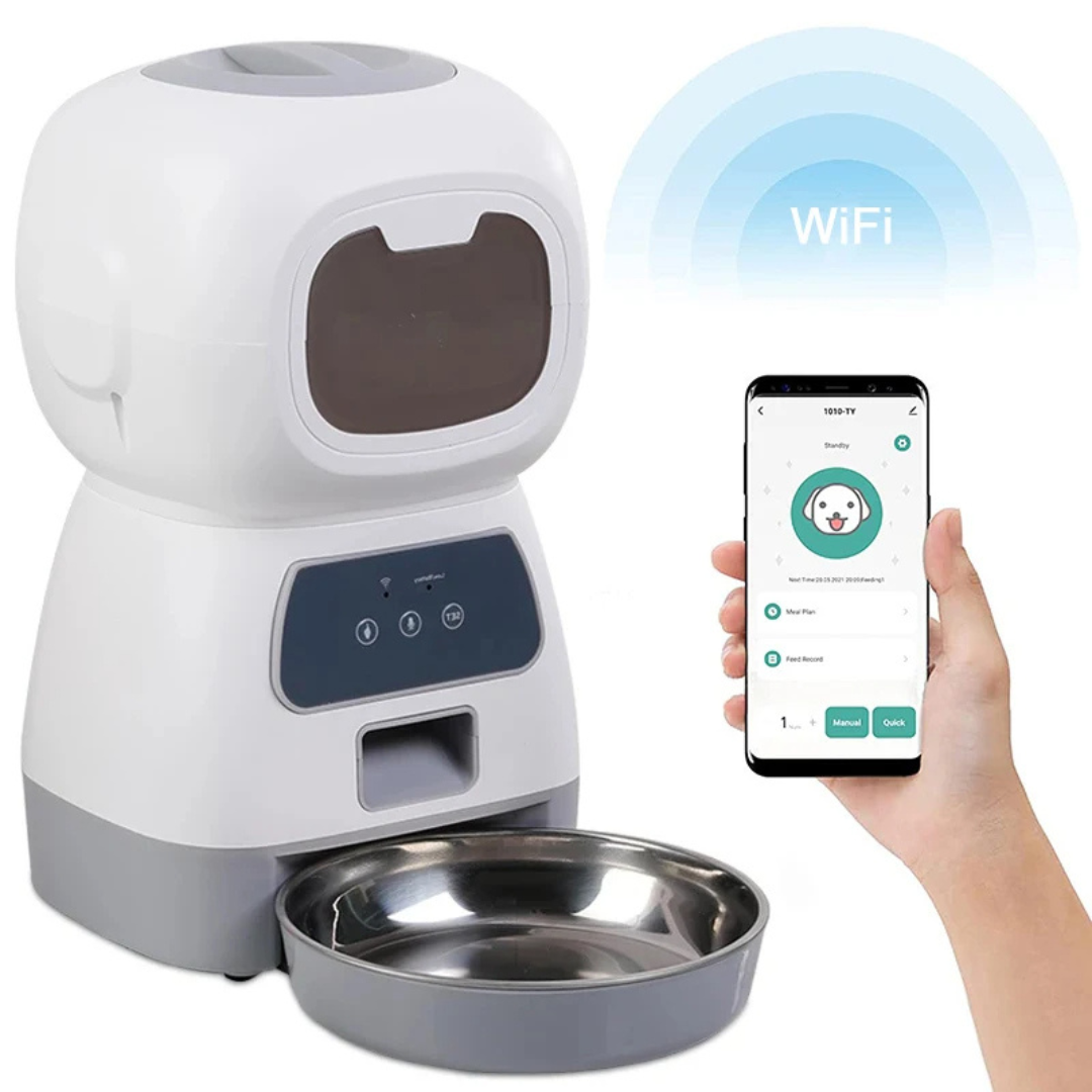 Alimentador Comedouro Pet Automático Inteligente Programável para Cães e Gatos