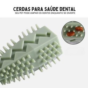 Brinquedo para Mastigação e Limpeza de Dentes Caninos Mordedor Esconderijo de Petiscos