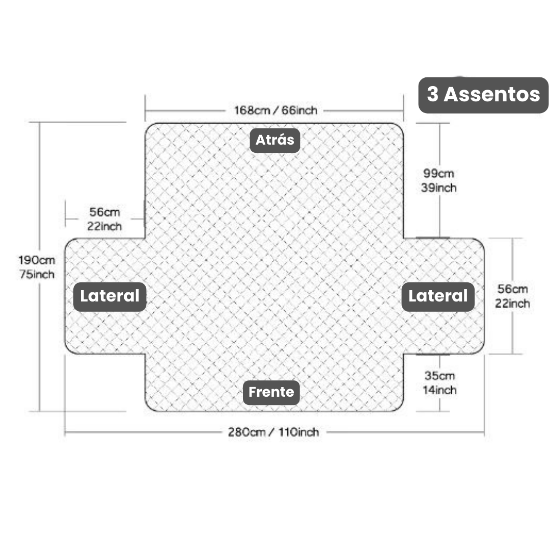 Capa Protetora para Sofá Impermeável Acolchoada Revestida