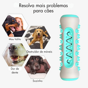 Mordedor Escova de Dentes para Mastigação e Limpeza de Dentes de Cachorros