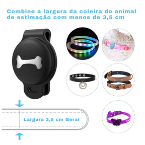 Case Air Tag Silicone para Prender em Coleira de Cachorros e Gatos