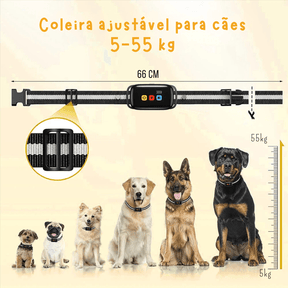 Coleira com Dispositivo Controle de Latidos de Cachorros Colar Eletrônico para Treinamento e Adestramento