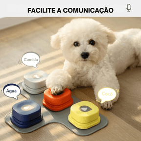 Botão de Comunicação com Gravação de Voz para Adestramento e Treinamento de Cachorros