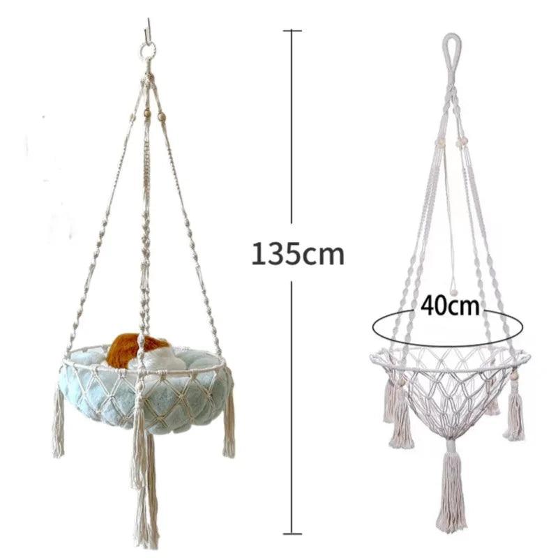 Cama Pet Suspensa Artesanal Boho Lien